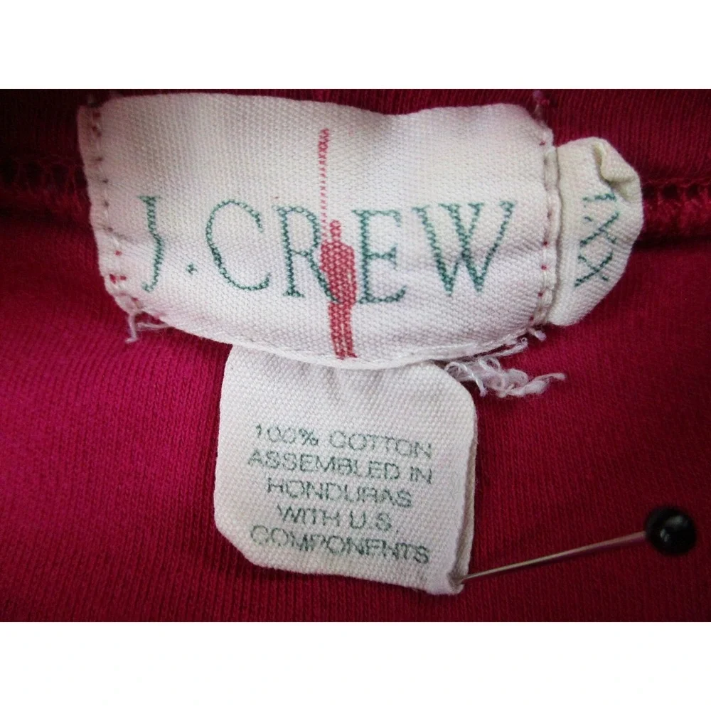 Vintage J Crew Shirt Mens XXL Oarsman Label 90s LS Pink Thrashed Mockneck *READ*